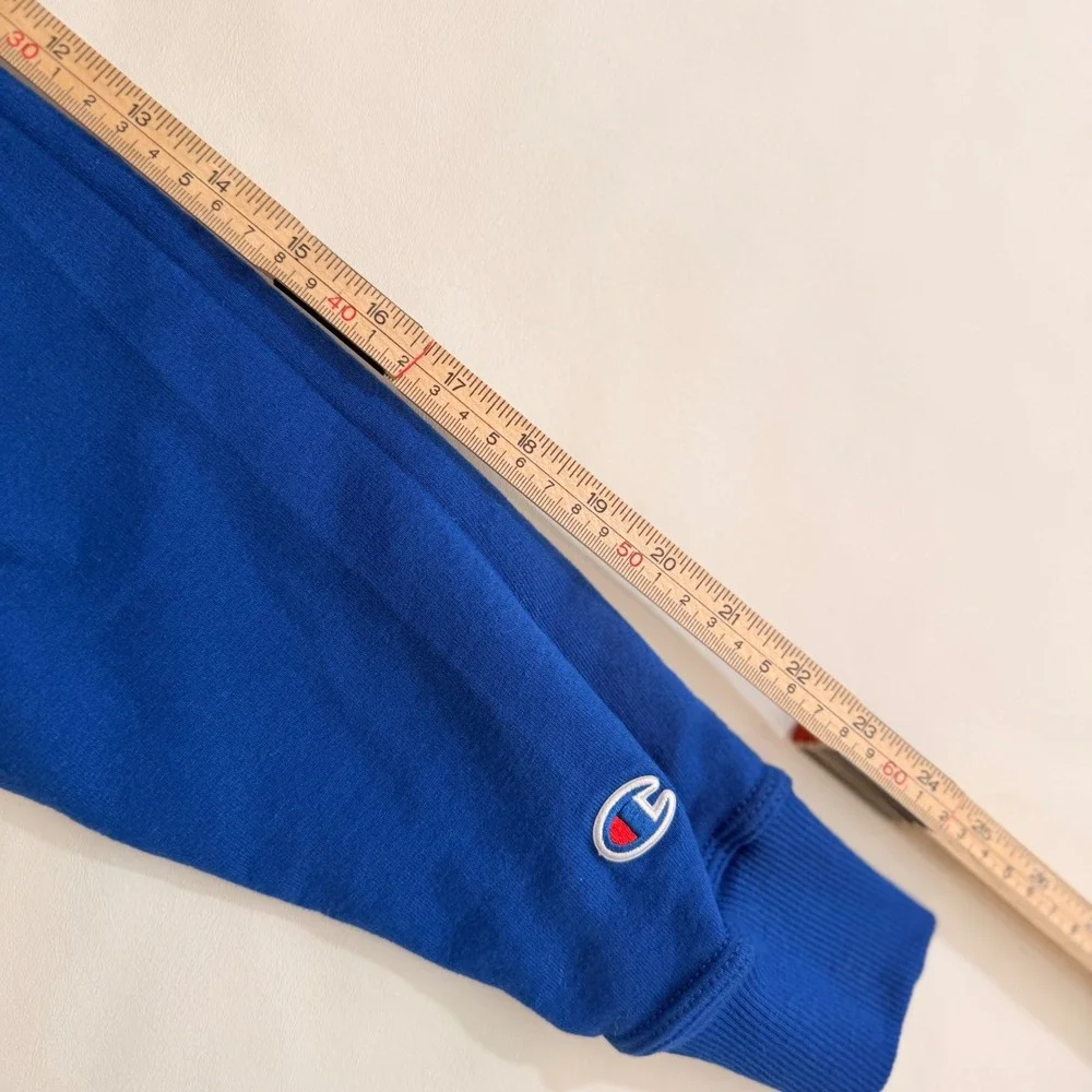 Champion Sweatshirt Mens Small Blue Crewneck Fleece Logo GF88H